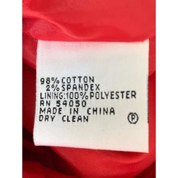 Le Suit Women's Red Textured Jacket & Skirt Set Size 10 Kasper Lined 7343 GUC - Picture 7 of 12